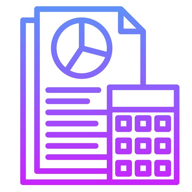 Ilustración del icono vectorial del contable del conjunto de iconos de contabilidad