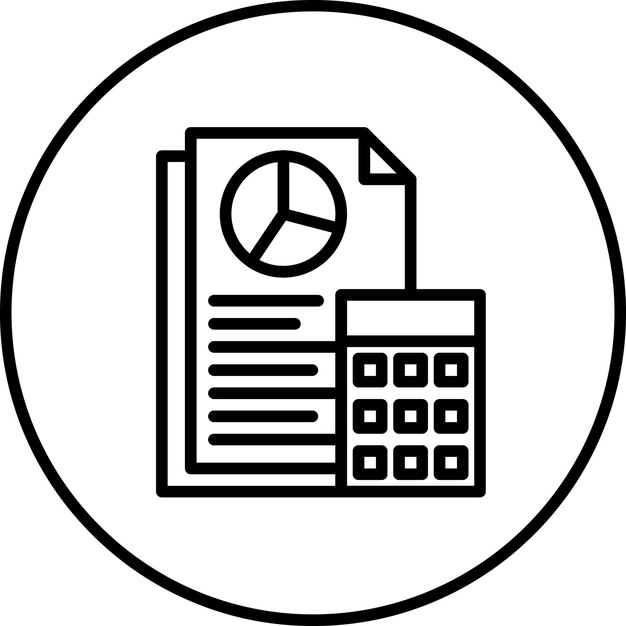 Ilustración del icono vectorial del contable del conjunto de iconos de contabilidad