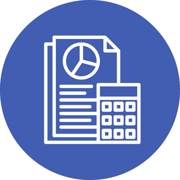 Ilustración del icono vectorial del contable del conjunto de iconos de contabilidad
