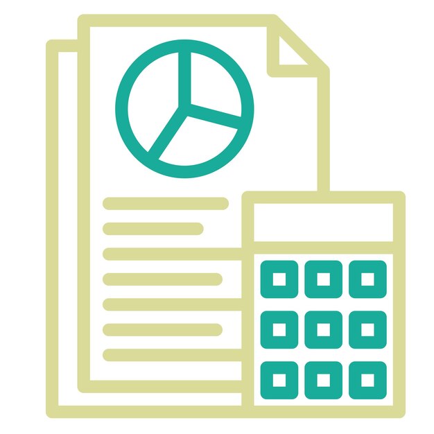 Ilustración del icono vectorial del contable del conjunto de iconos de contabilidad