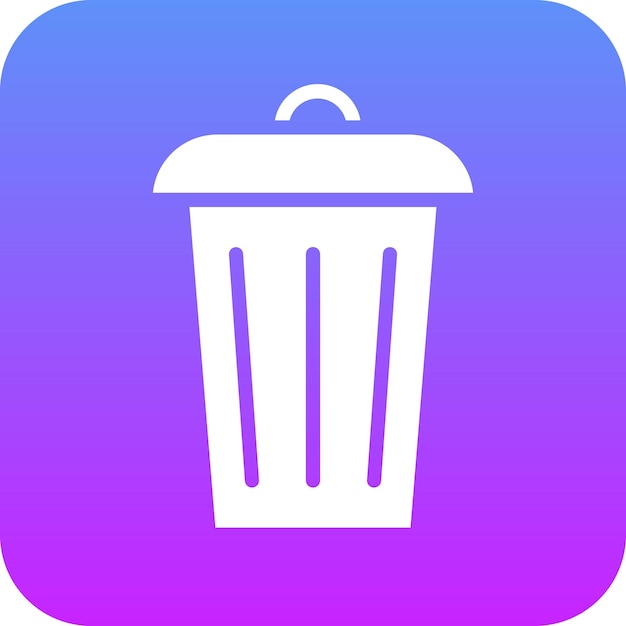 Ilustración del icono vectorial del contenedor de basura del conjunto de iconos de City Elements