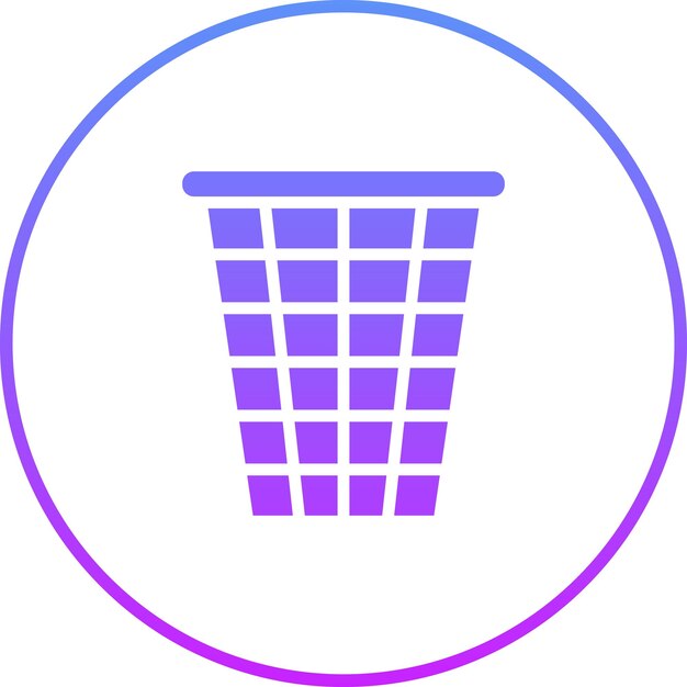 Ilustración del icono vectorial del contenedor de basura del conjunto de iconos de limpieza de la casa