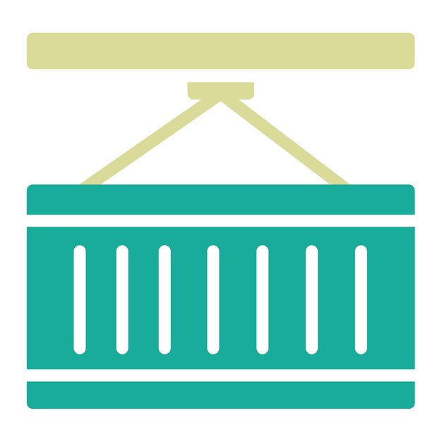 Ilustración del icono vectorial del contenedor del conjunto de iconos de procesos industriales