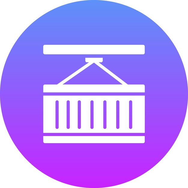 Ilustración del icono vectorial del contenedor del conjunto de iconos de procesos industriales