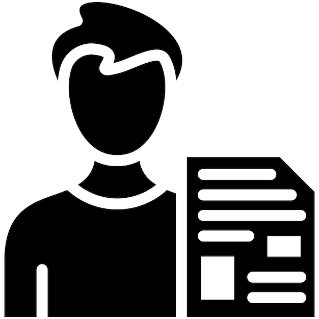 Ilustración del icono vectorial del contratista independiente del conjunto de iconos de la economía Gig