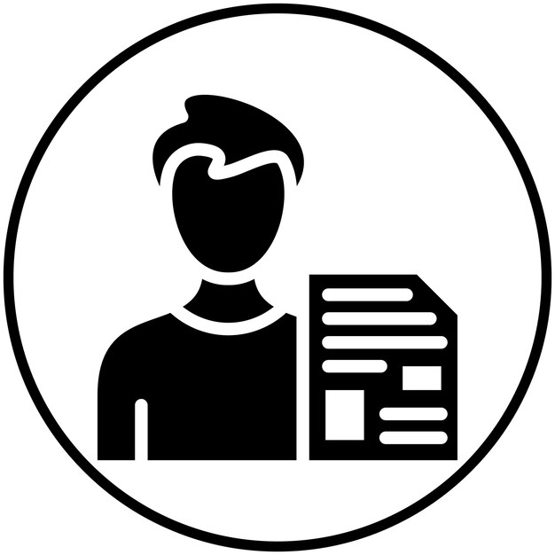 Ilustración del icono vectorial del contratista independiente del conjunto de iconos de la economía Gig