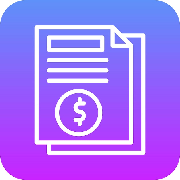 Ilustración del icono vectorial del contrato del conjunto de iconos de banca y finanzas