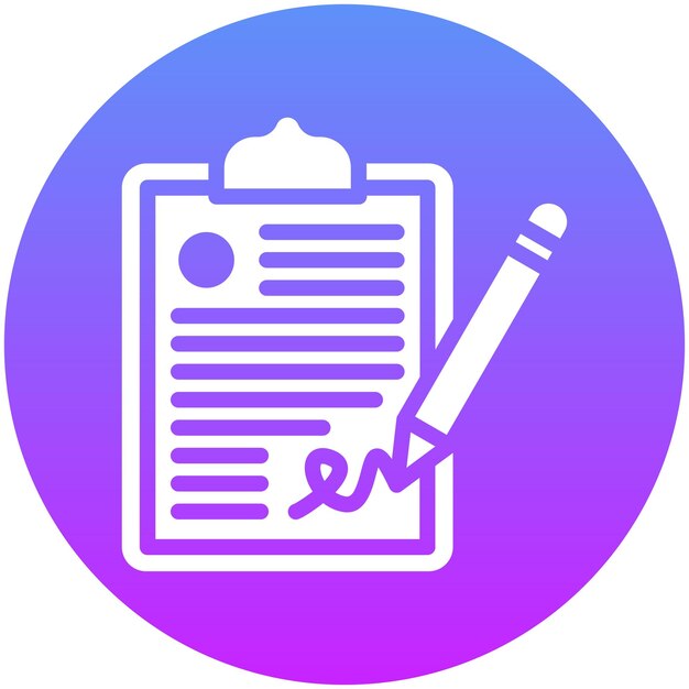 Ilustración del icono vectorial del contrato del conjunto de iconos de recursos humanos