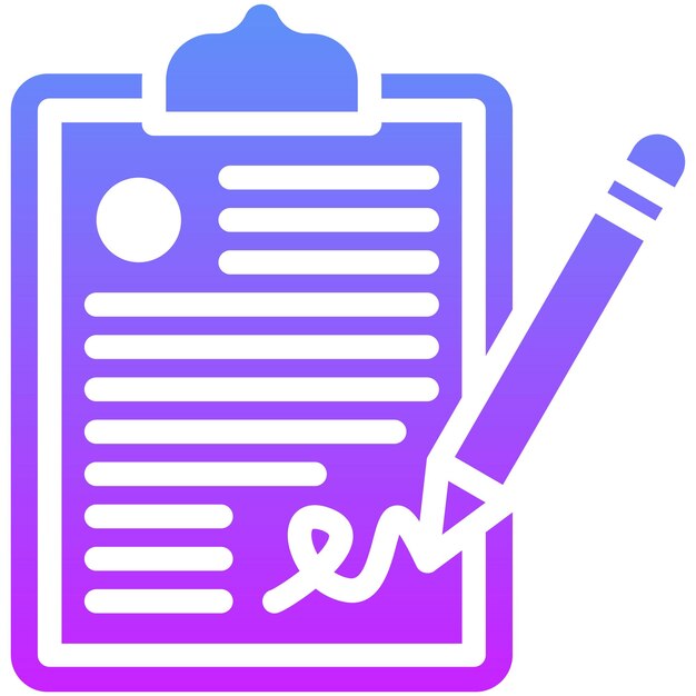 Ilustración del icono vectorial del contrato del conjunto de iconos de recursos humanos