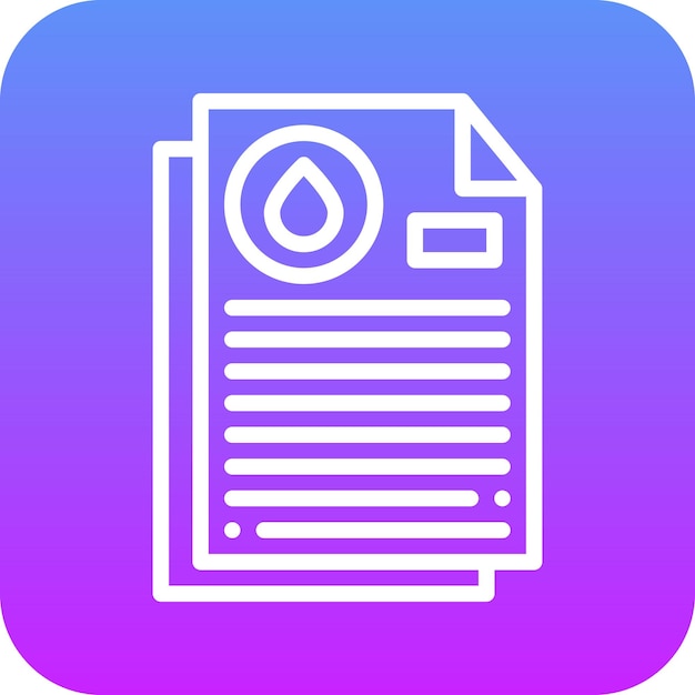 Ilustración del icono vectorial del contrato de petróleo del conjunto de iconos de la industria de la gasolina