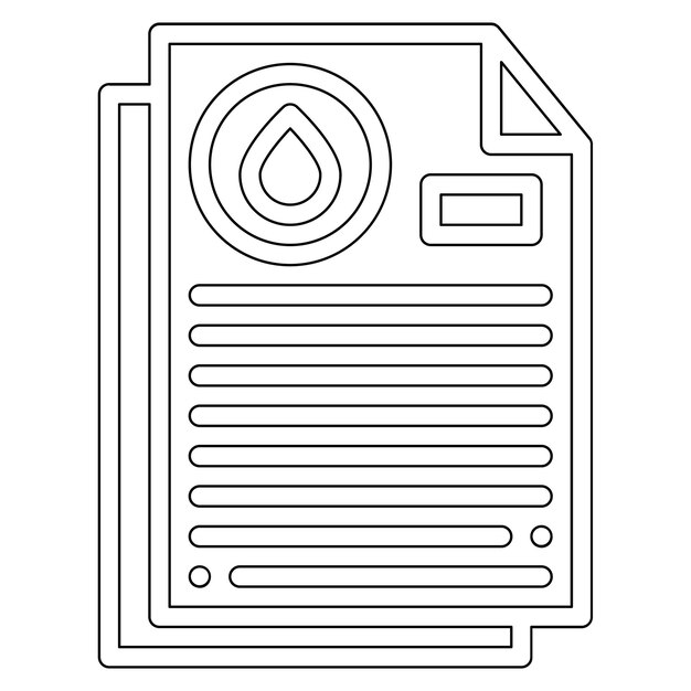 Ilustración del icono vectorial del contrato de petróleo del conjunto de iconos de la industria de la gasolina