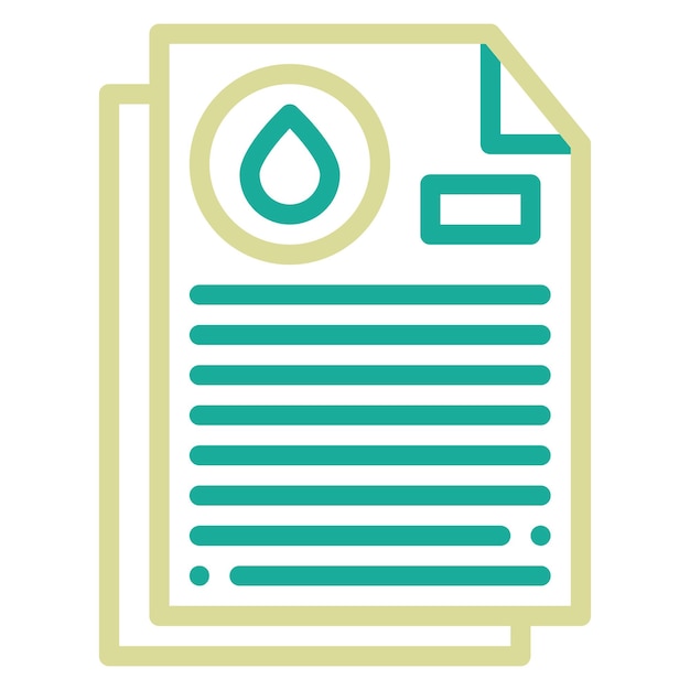 Ilustración del icono vectorial del contrato de petróleo del conjunto de iconos de la industria de la gasolina