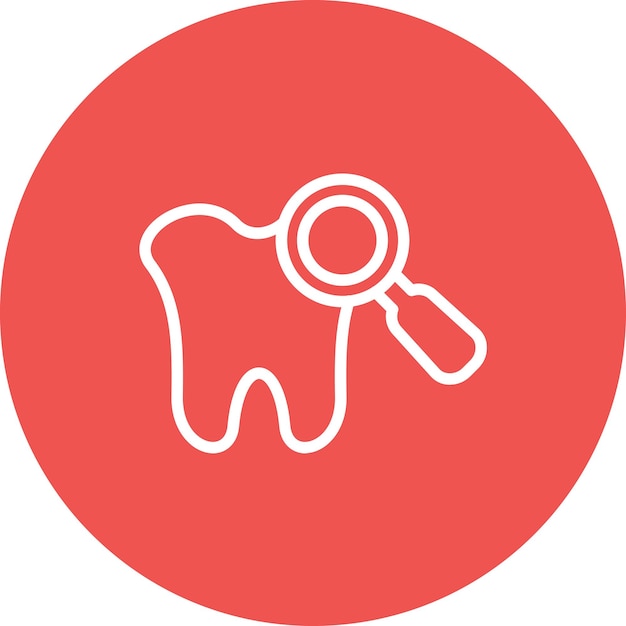 Ilustración del icono vectorial de control dental del conjunto de iconos de control de salud