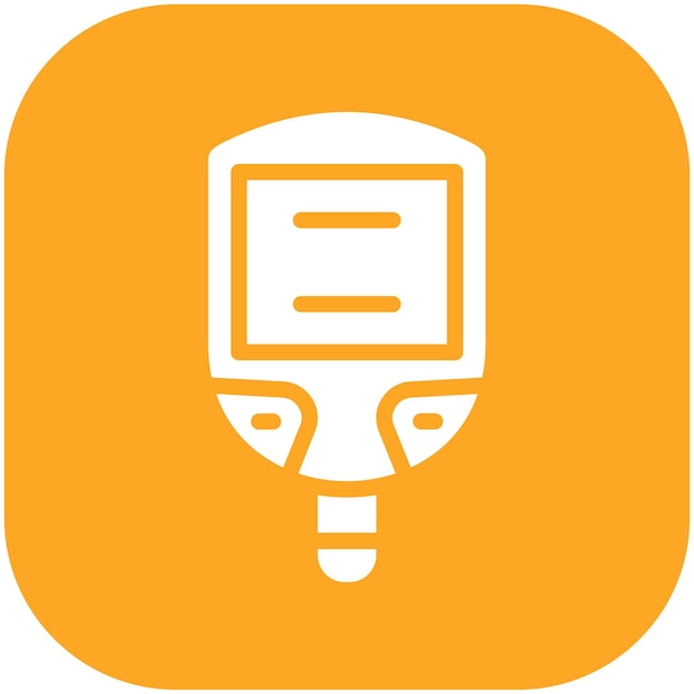 Ilustración del icono vectorial de control de glucosa del conjunto de iconos de control de salud