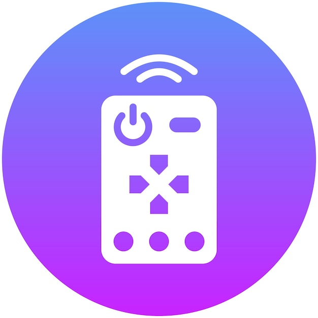 Ilustración del icono vectorial de control remoto del conjunto de iconos de robótica