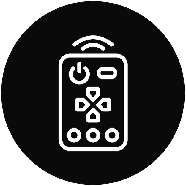 Ilustración del icono vectorial de control remoto del conjunto de iconos de robótica