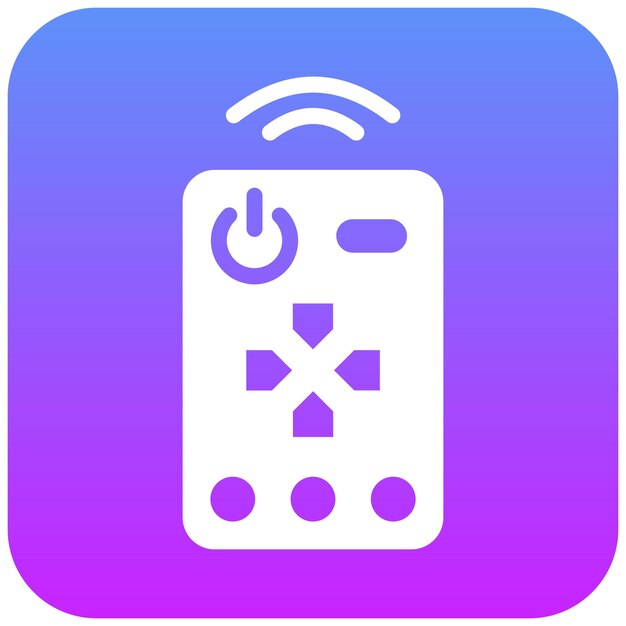 Ilustración del icono vectorial de control remoto del conjunto de iconos de robótica