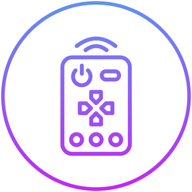 Ilustración del icono vectorial de control remoto del conjunto de iconos de robótica