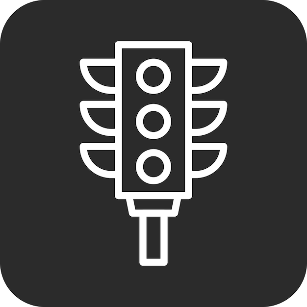 Ilustración del icono vectorial de control de tráfico del conjunto de iconos de aviación