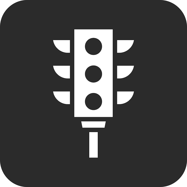 Ilustración del icono vectorial de control de tráfico del conjunto de iconos de aviación