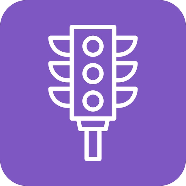 Ilustración del icono vectorial de control de tráfico del conjunto de iconos de aviación