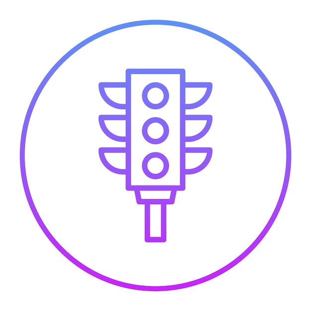 Ilustración del icono vectorial de control de tráfico del conjunto de iconos de aviación