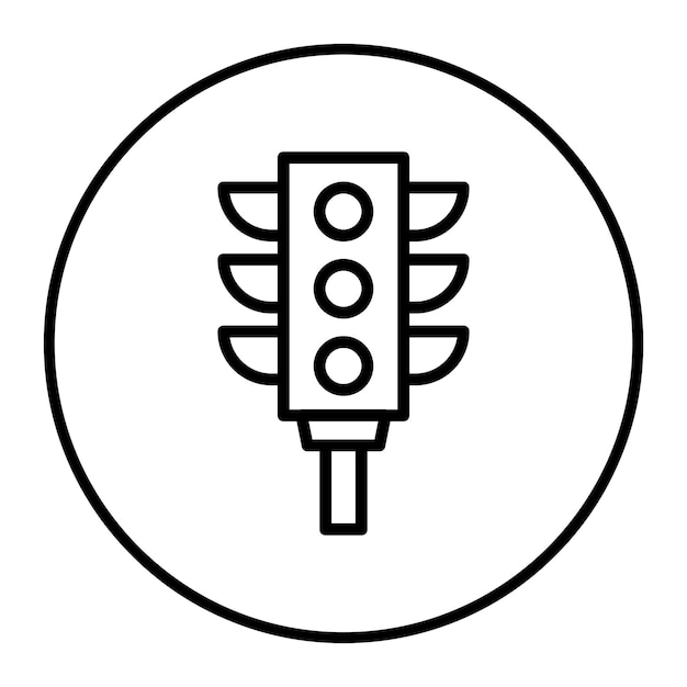 Ilustración del icono vectorial de control de tráfico del conjunto de iconos de aviación