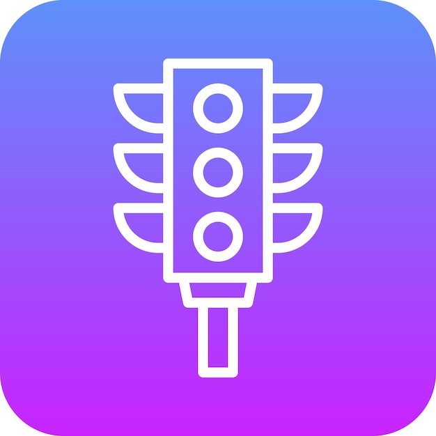 Ilustración del icono vectorial de control de tráfico del conjunto de iconos de aviación