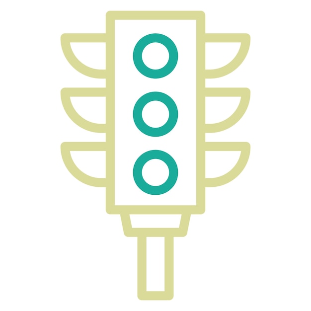 Ilustración del icono vectorial de control de tráfico del conjunto de iconos de aviación