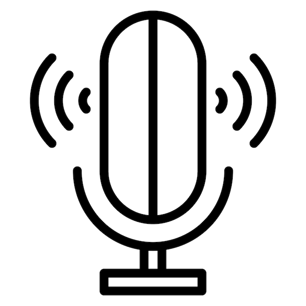 Ilustración del icono vectorial de control de voz del conjunto de iconos de Smart Home