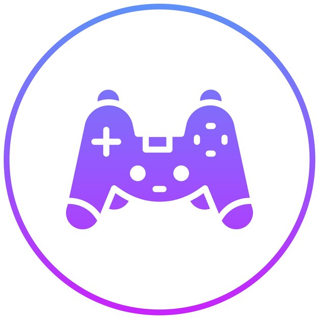 Ilustración del icono vectorial del controlador de juego del conjunto de iconos del centro comercial
