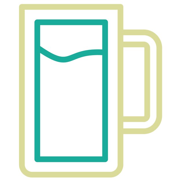 Ilustración del icono vectorial de la copa de bebida del conjunto de iconos de otoño