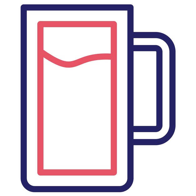 Ilustración del icono vectorial de la copa de bebida del conjunto de iconos de otoño