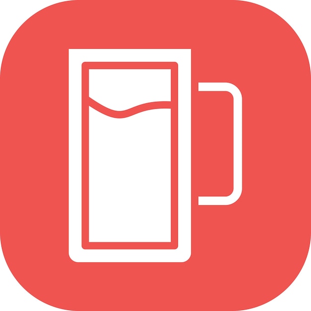Ilustración del icono vectorial de la copa de bebida del conjunto de iconos de otoño