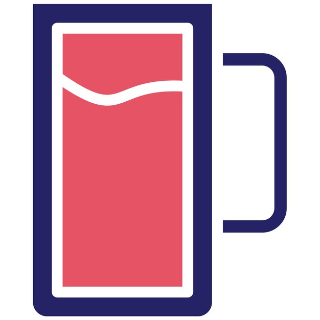 Ilustración del icono vectorial de la copa de bebida del conjunto de iconos de otoño