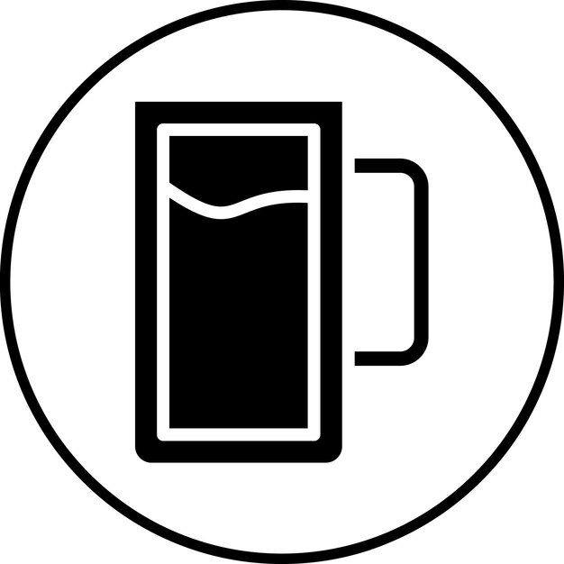 Ilustración del icono vectorial de la copa de bebida del conjunto de iconos de otoño