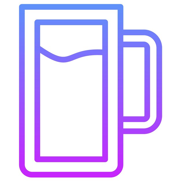 Ilustración del icono vectorial de la copa de bebida del conjunto de iconos de otoño