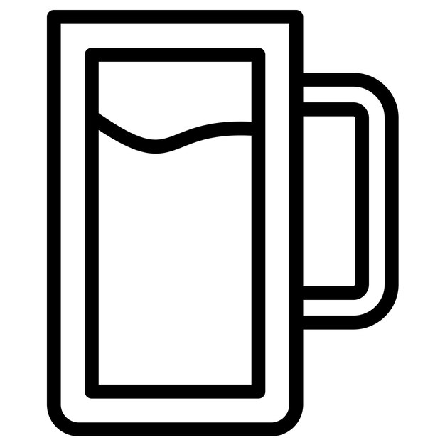 Ilustración del icono vectorial de la copa de bebida del conjunto de iconos de otoño