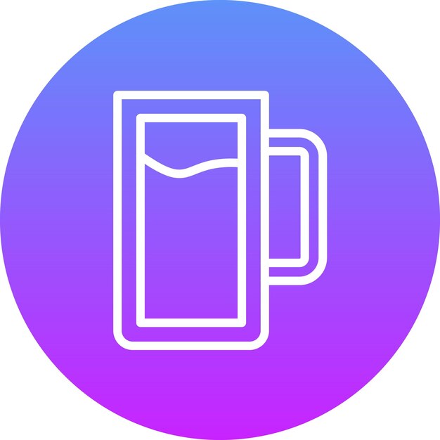 Ilustración del icono vectorial de la copa de bebida del conjunto de iconos de otoño