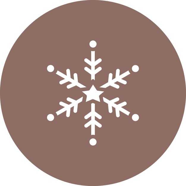 Ilustración del icono vectorial de copo de nieve del conjunto de iconos meteorológicos