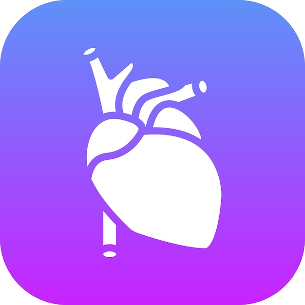 Ilustración del icono vectorial del corazón del conjunto de iconos de medicina