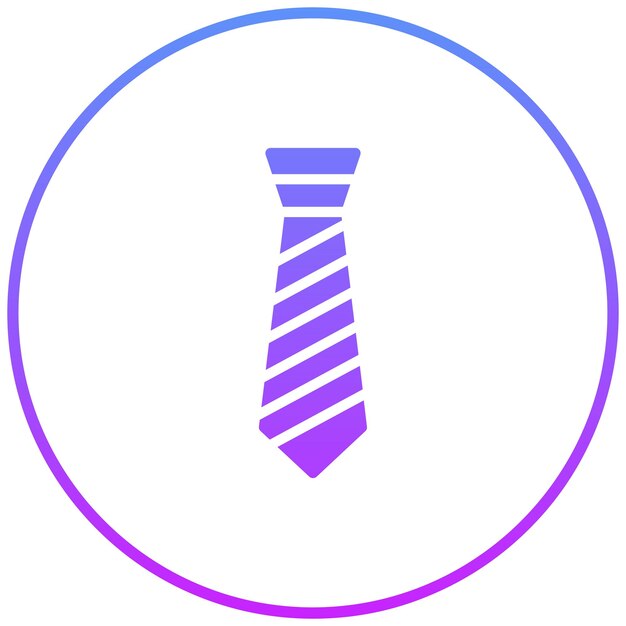 Ilustración del icono vectorial de la corbata del conjunto de iconos de moda