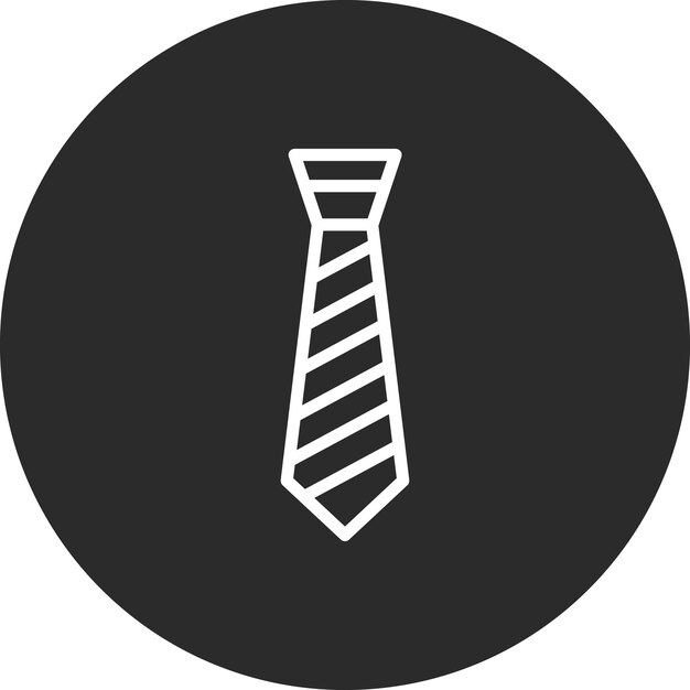 Ilustración del icono vectorial de la corbata del conjunto de iconos de moda
