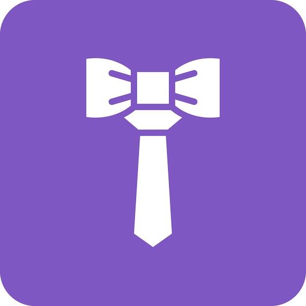 Ilustración del icono vectorial de la corbata del conjunto de iconos de ropa