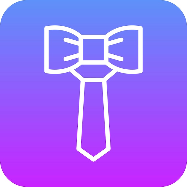 Ilustración del icono vectorial de la corbata del conjunto de iconos de ropa