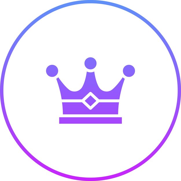 Ilustración del icono vectorial de la corona del conjunto de iconos de cumpleaños