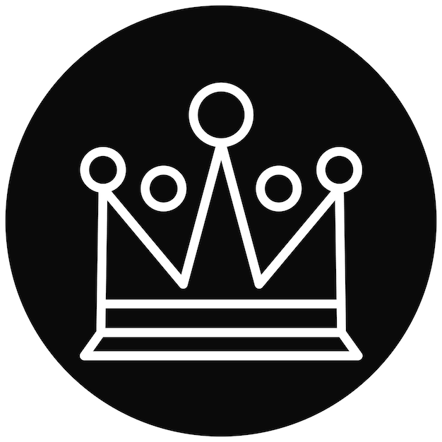 Ilustración del icono vectorial de la corona del conjunto de iconos de Fiestas y Celebraciones