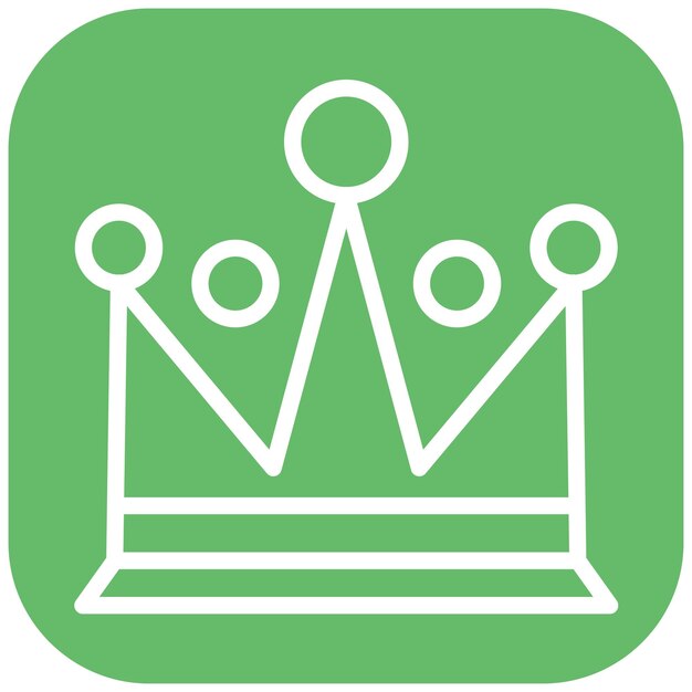 Ilustración del icono vectorial de la corona del conjunto de iconos de Fiestas y Celebraciones