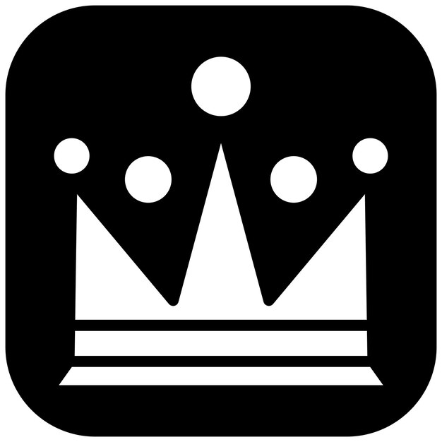 Ilustración del icono vectorial de la corona del conjunto de iconos de Fiestas y Celebraciones