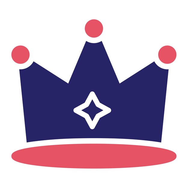 Ilustración del icono vectorial de la corona del conjunto de iconos de Historia